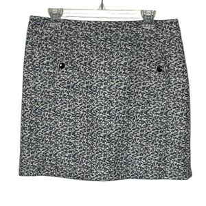 ❤️ LOFT Elegant Gray Patterned Skirt sSize 8